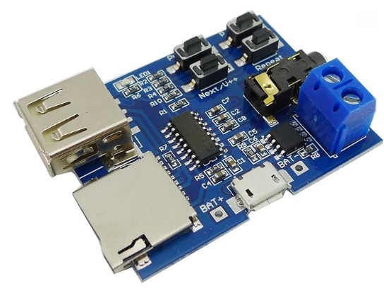 MP3再生モジュール（DFPlayer互換）の配線図